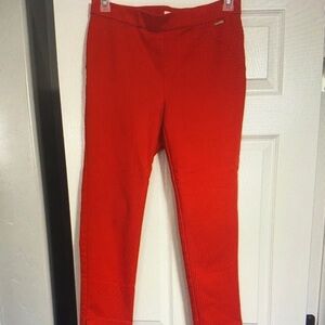 Women's Red Ankle Pants